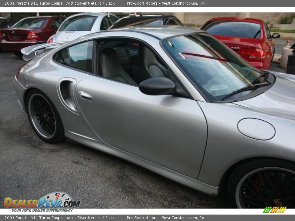 2001 Porsche 911 Turbo Coupe Arctic Silver Metallic / Black Photo #8