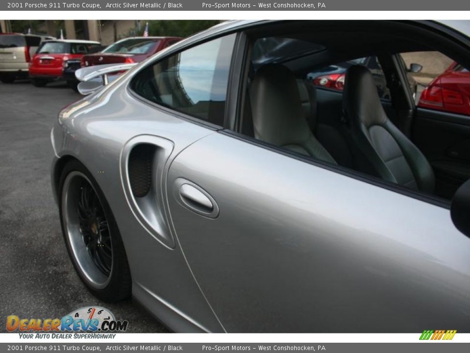 2001 Porsche 911 Turbo Coupe Arctic Silver Metallic / Black Photo #9
