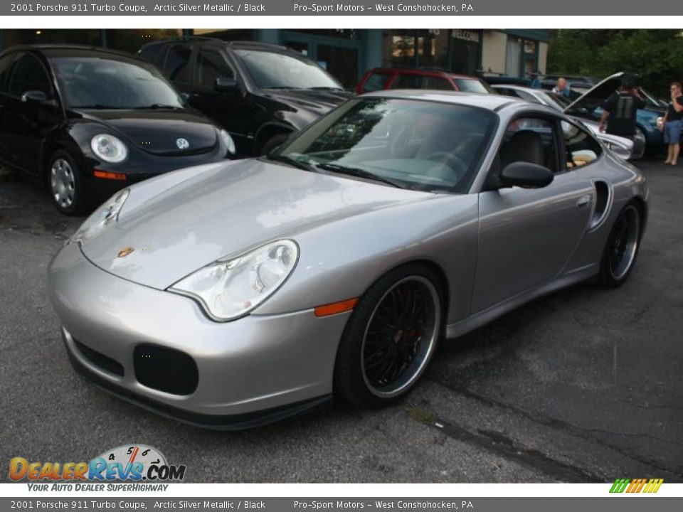 2001 Porsche 911 Turbo Coupe Arctic Silver Metallic / Black Photo #11