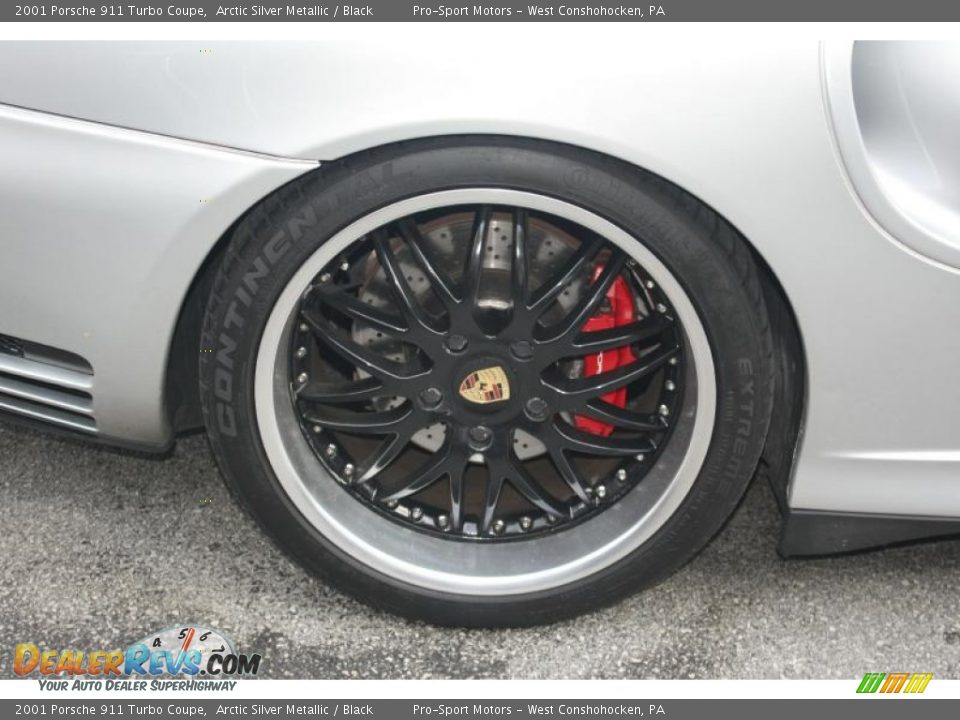 2001 Porsche 911 Turbo Coupe Arctic Silver Metallic / Black Photo #29