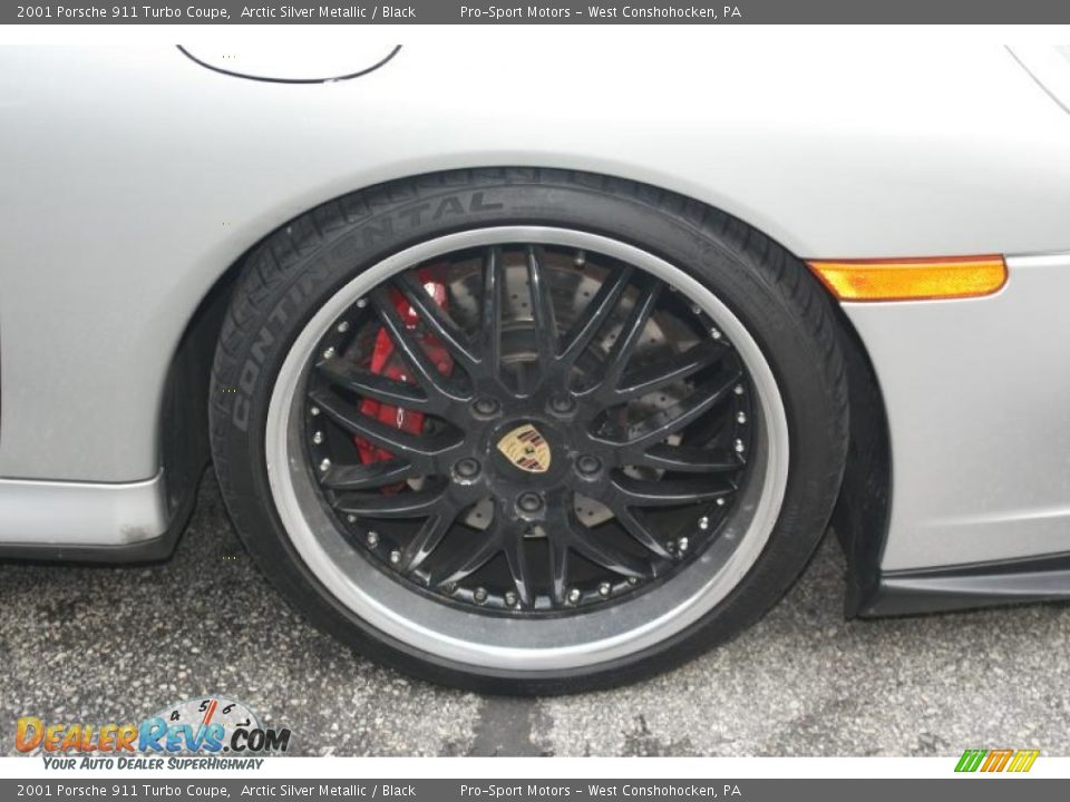 2001 Porsche 911 Turbo Coupe Arctic Silver Metallic / Black Photo #30