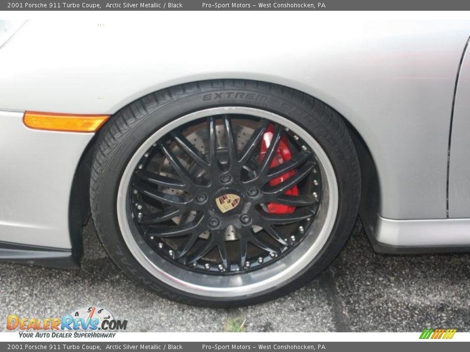 2001 Porsche 911 Turbo Coupe Arctic Silver Metallic / Black Photo #31