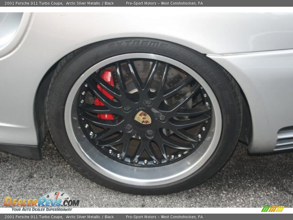 2001 Porsche 911 Turbo Coupe Arctic Silver Metallic / Black Photo #32