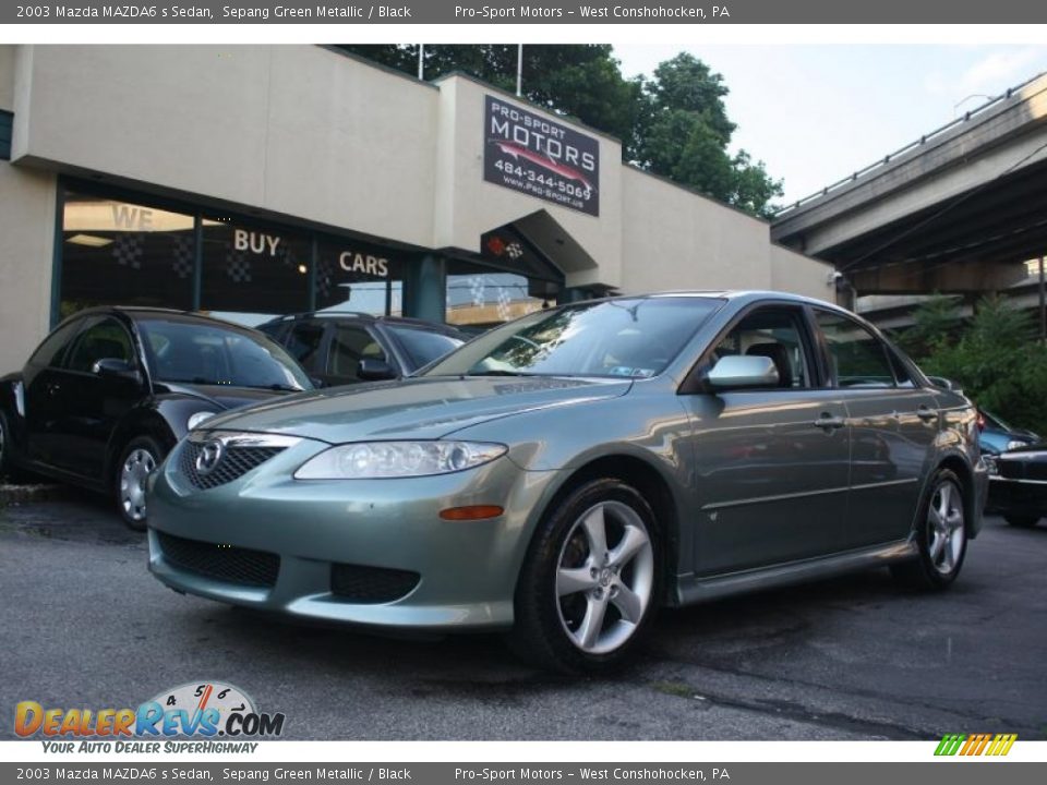 2003 Mazda MAZDA6 s Sedan Sepang Green Metallic / Black Photo #1