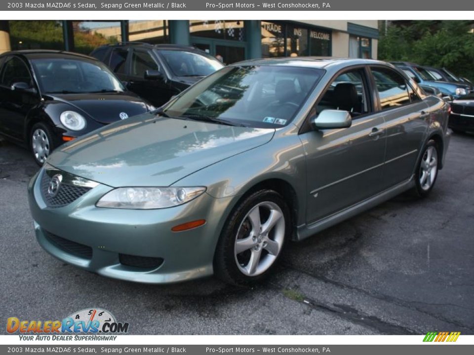 2003 Mazda MAZDA6 s Sedan Sepang Green Metallic / Black Photo #7