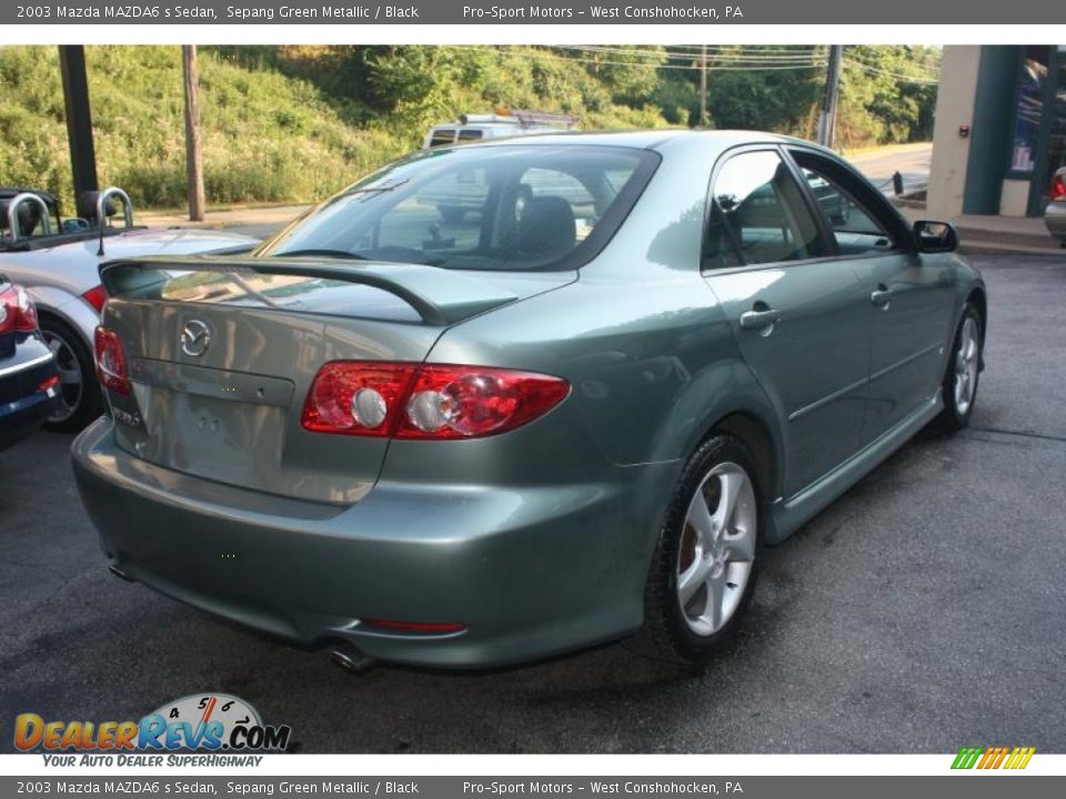 2003 Mazda MAZDA6 s Sedan Sepang Green Metallic / Black Photo #12