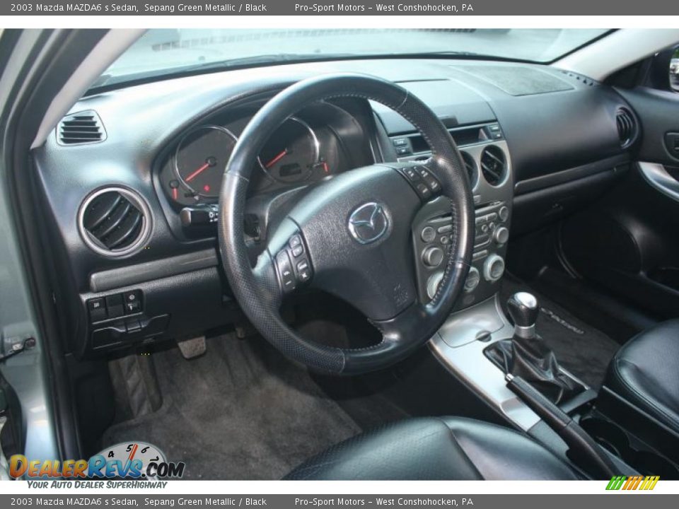 2003 Mazda MAZDA6 s Sedan Sepang Green Metallic / Black Photo #21