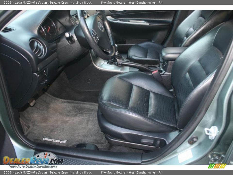 2003 Mazda MAZDA6 s Sedan Sepang Green Metallic / Black Photo #23