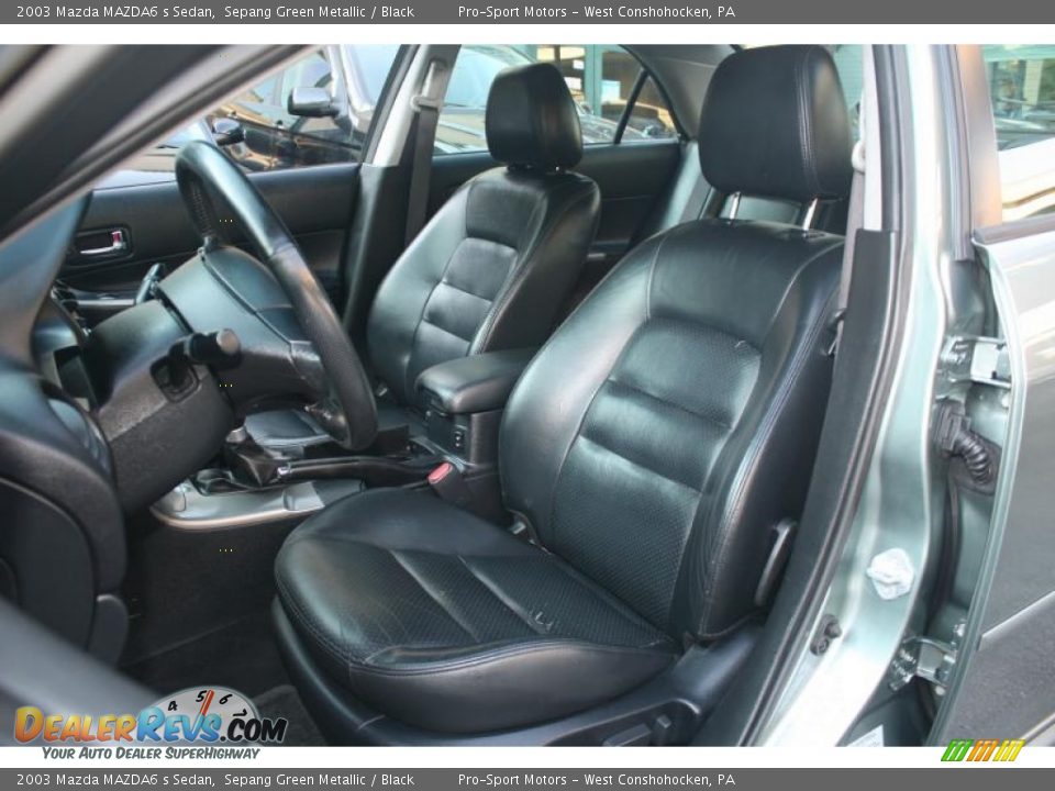 2003 Mazda MAZDA6 s Sedan Sepang Green Metallic / Black Photo #24