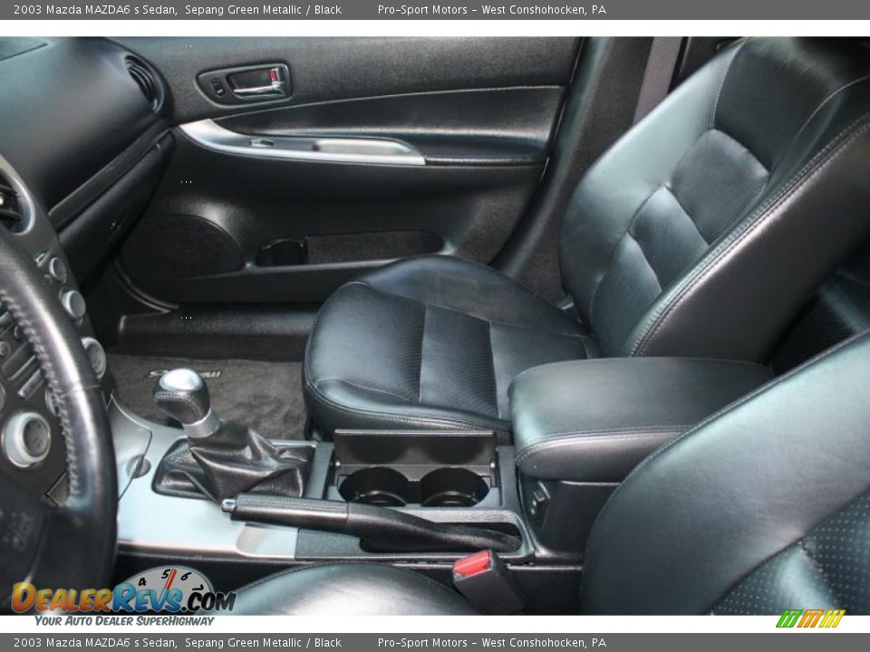 2003 Mazda MAZDA6 s Sedan Sepang Green Metallic / Black Photo #32