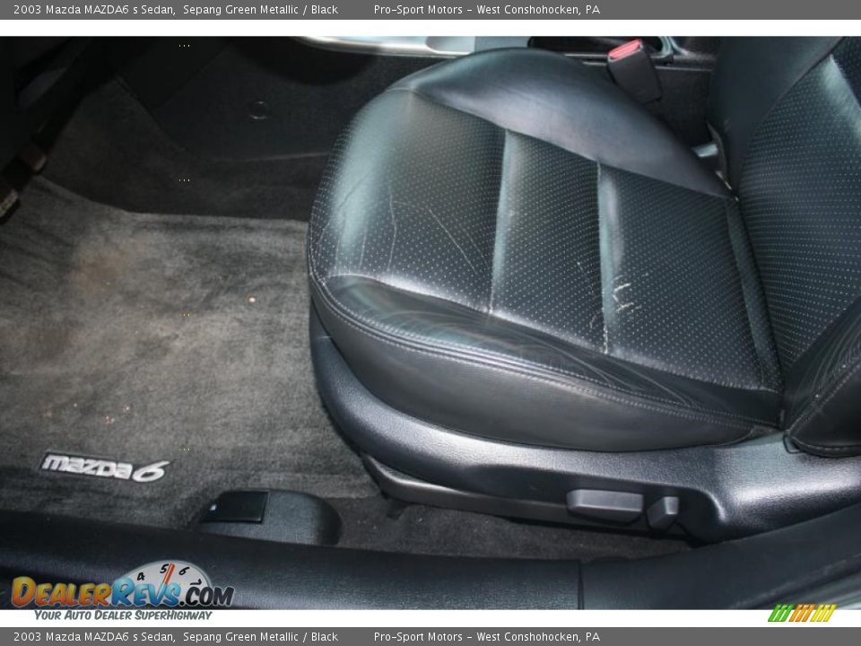 2003 Mazda MAZDA6 s Sedan Sepang Green Metallic / Black Photo #34