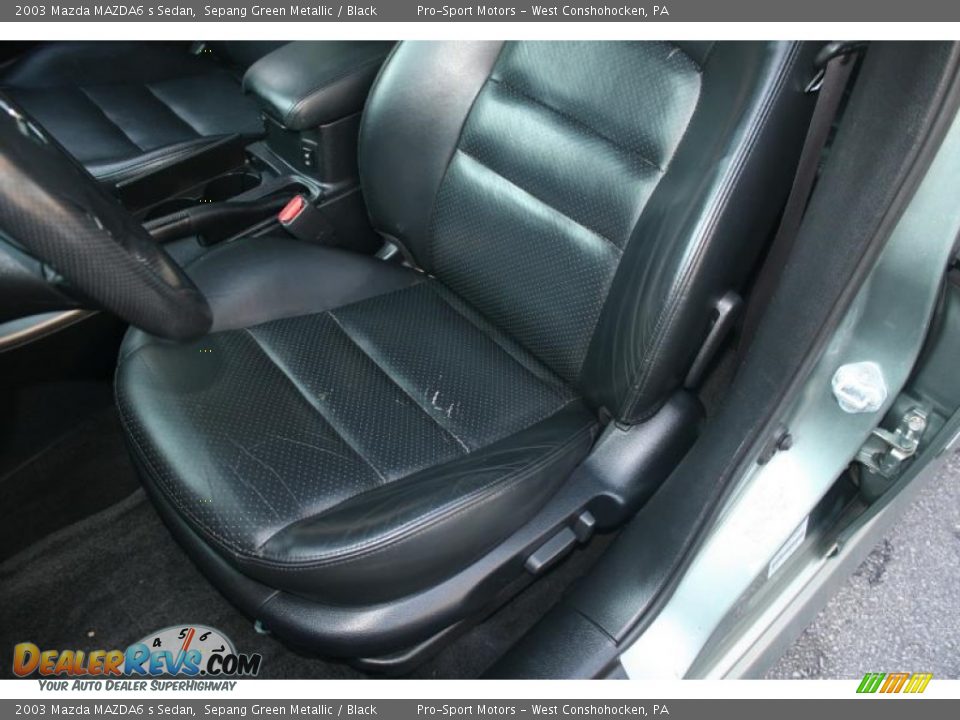 2003 Mazda MAZDA6 s Sedan Sepang Green Metallic / Black Photo #35