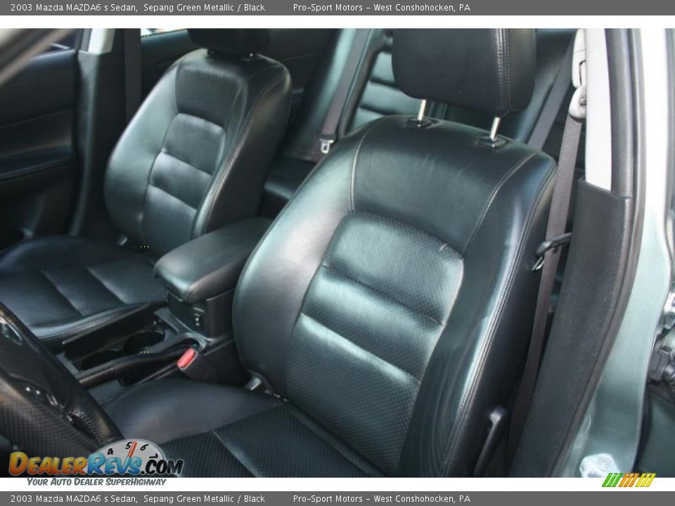 2003 Mazda MAZDA6 s Sedan Sepang Green Metallic / Black Photo #36
