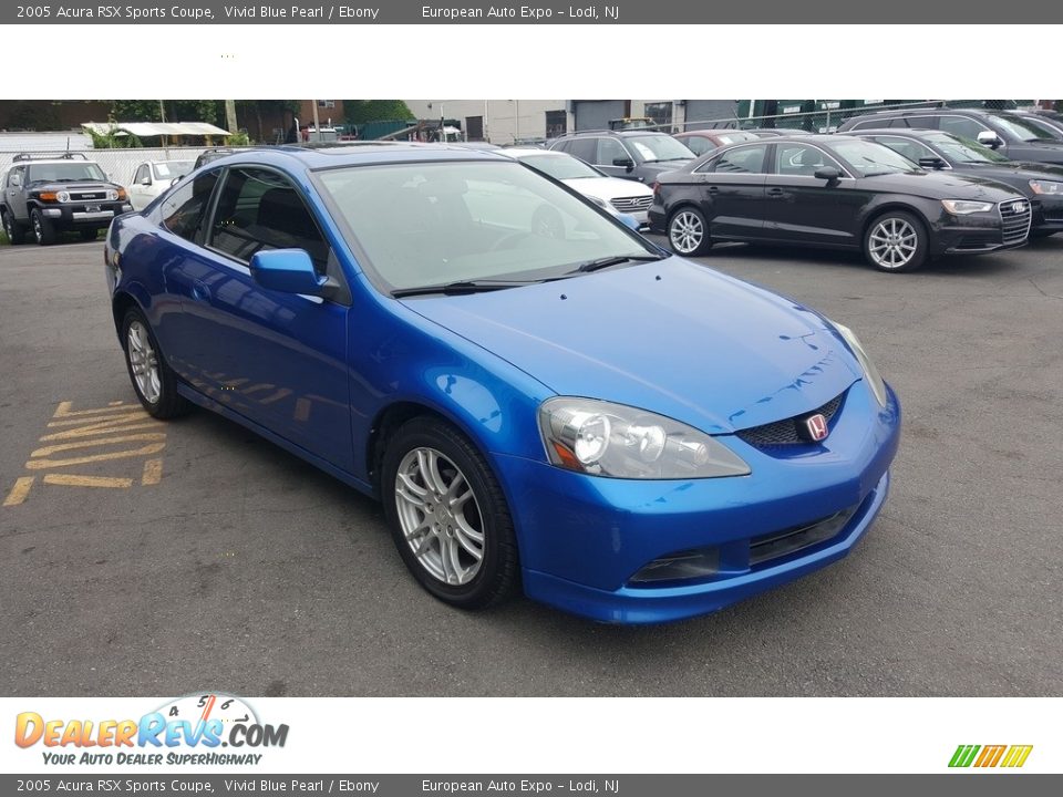 2005 Acura RSX Sports Coupe Vivid Blue Pearl / Ebony Photo #7