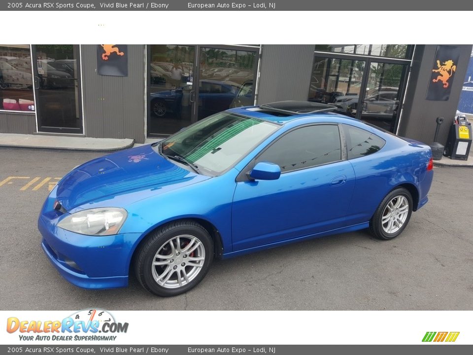 2005 Acura RSX Sports Coupe Vivid Blue Pearl / Ebony Photo #14