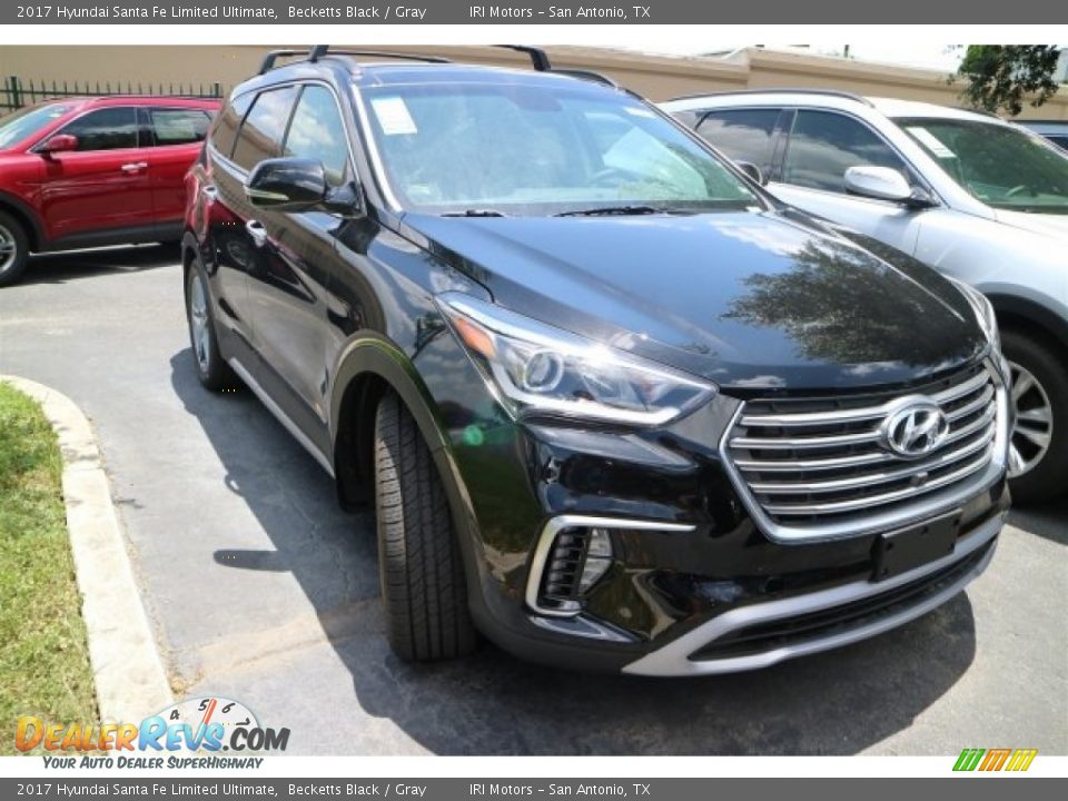 2017 Hyundai Santa Fe Limited Ultimate Becketts Black / Gray Photo #3