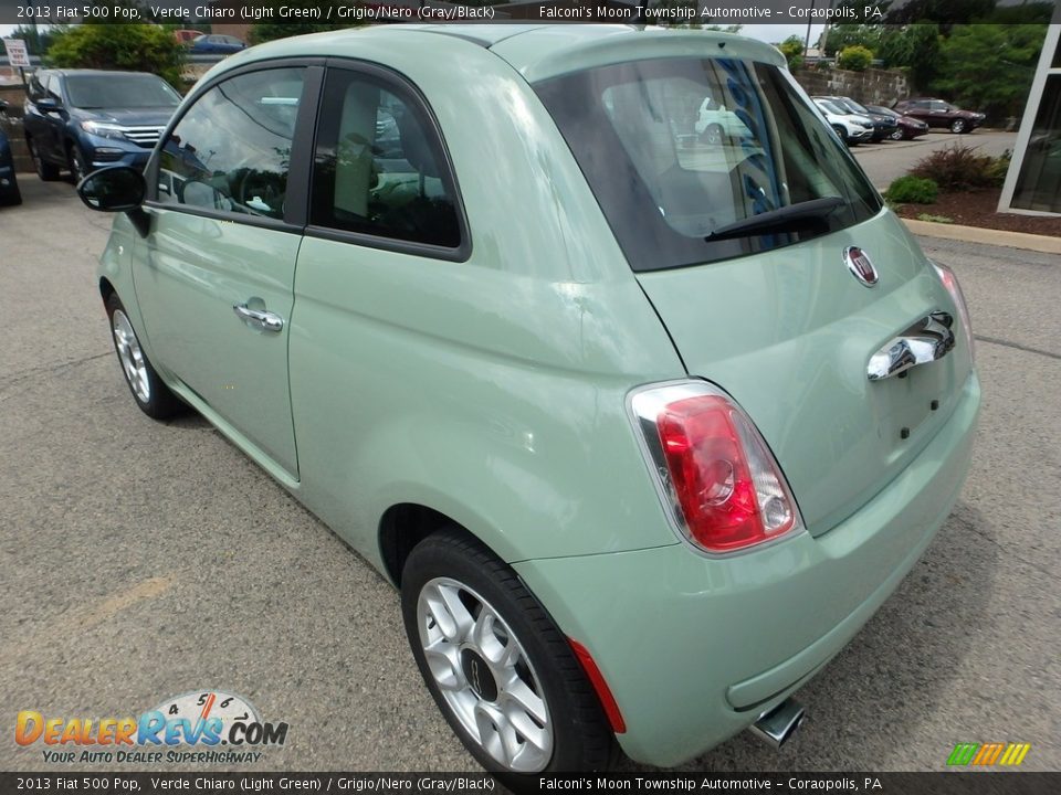 2013 Fiat 500 Pop Verde Chiaro (Light Green) / Grigio/Nero (Gray/Black) Photo #3