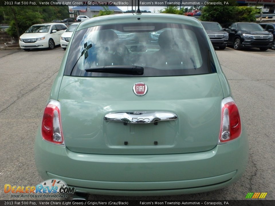 2013 Fiat 500 Pop Verde Chiaro (Light Green) / Grigio/Nero (Gray/Black) Photo #4