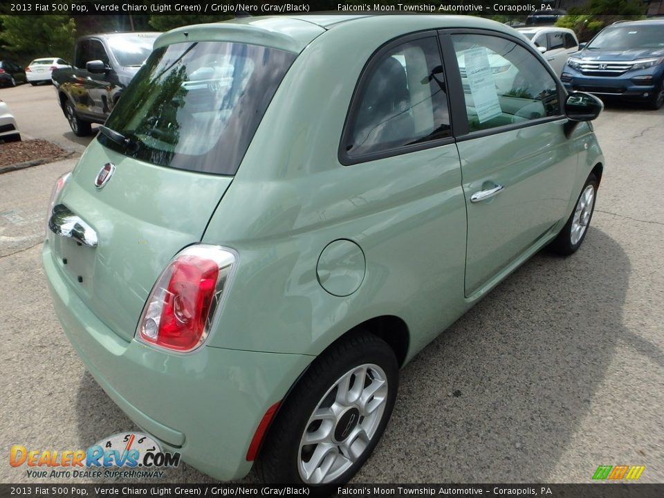 2013 Fiat 500 Pop Verde Chiaro (Light Green) / Grigio/Nero (Gray/Black) Photo #5