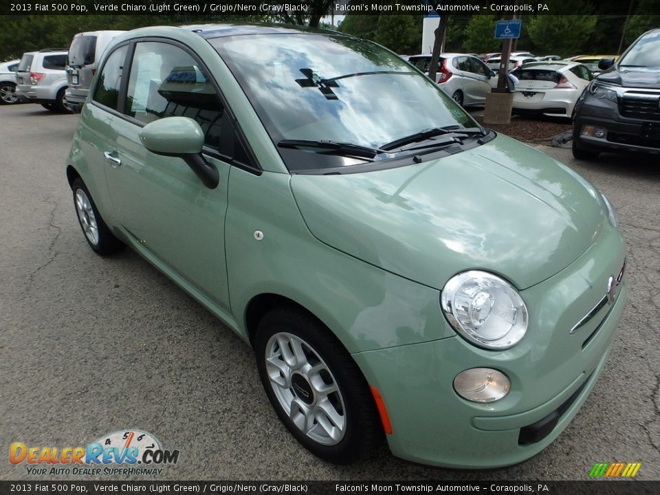 2013 Fiat 500 Pop Verde Chiaro (Light Green) / Grigio/Nero (Gray/Black) Photo #7