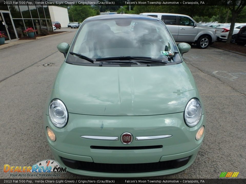 2013 Fiat 500 Pop Verde Chiaro (Light Green) / Grigio/Nero (Gray/Black) Photo #8