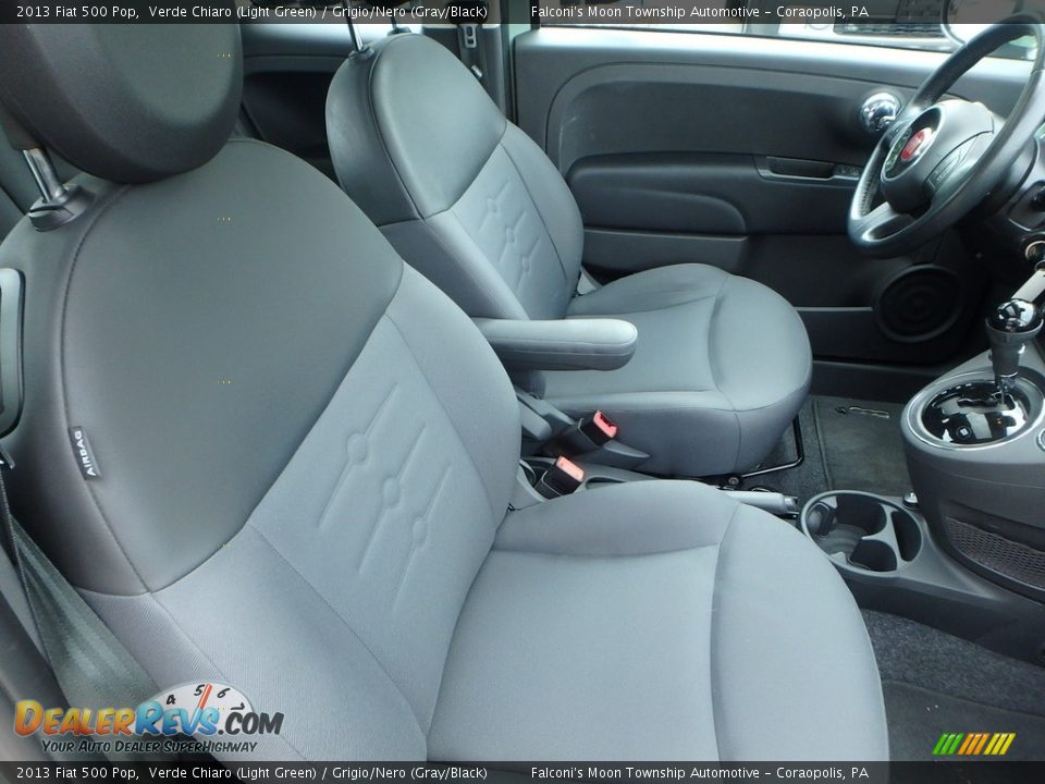 2013 Fiat 500 Pop Verde Chiaro (Light Green) / Grigio/Nero (Gray/Black) Photo #10