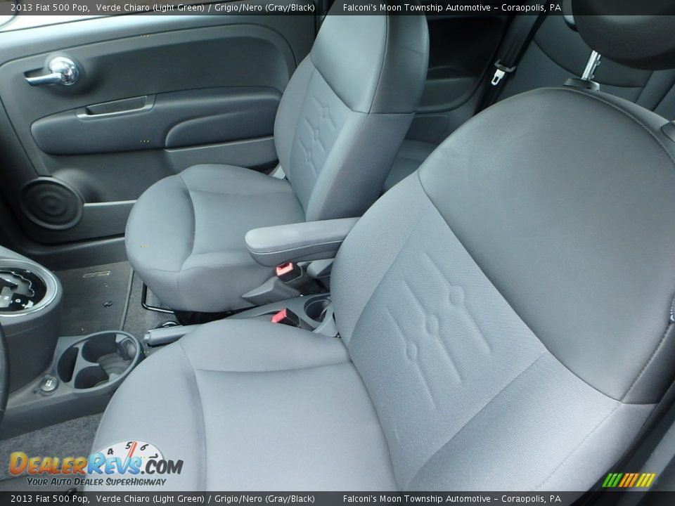2013 Fiat 500 Pop Verde Chiaro (Light Green) / Grigio/Nero (Gray/Black) Photo #12