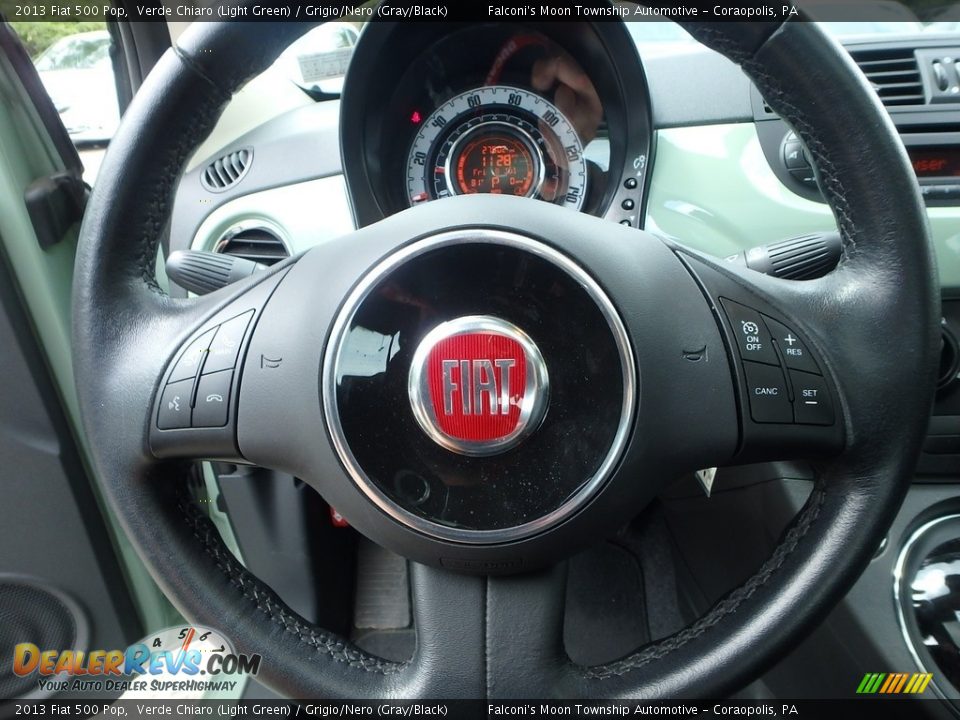 2013 Fiat 500 Pop Verde Chiaro (Light Green) / Grigio/Nero (Gray/Black) Photo #17