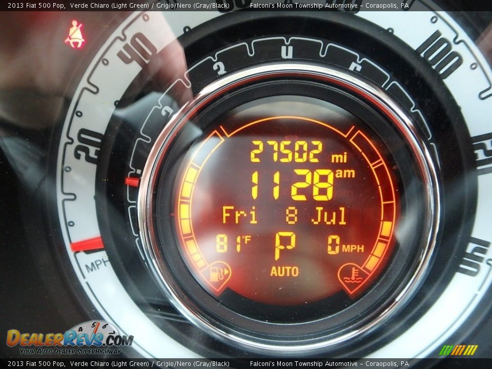 2013 Fiat 500 Pop Verde Chiaro (Light Green) / Grigio/Nero (Gray/Black) Photo #20