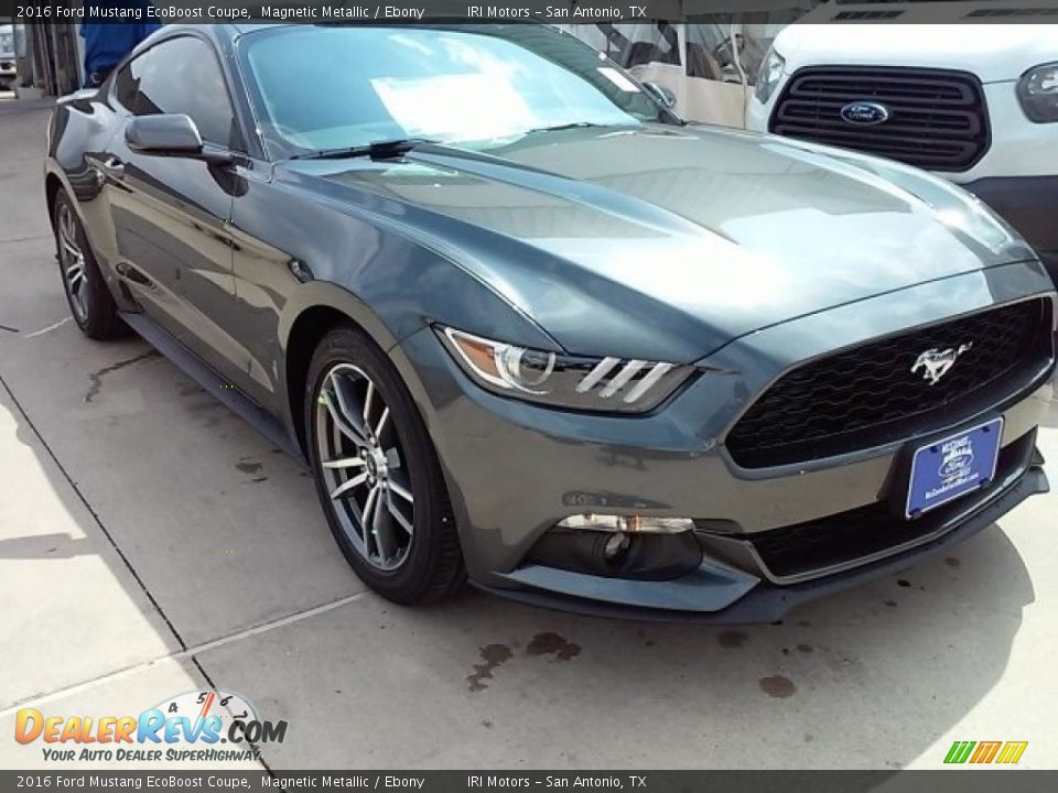 2016 Ford Mustang EcoBoost Coupe Magnetic Metallic / Ebony Photo #1