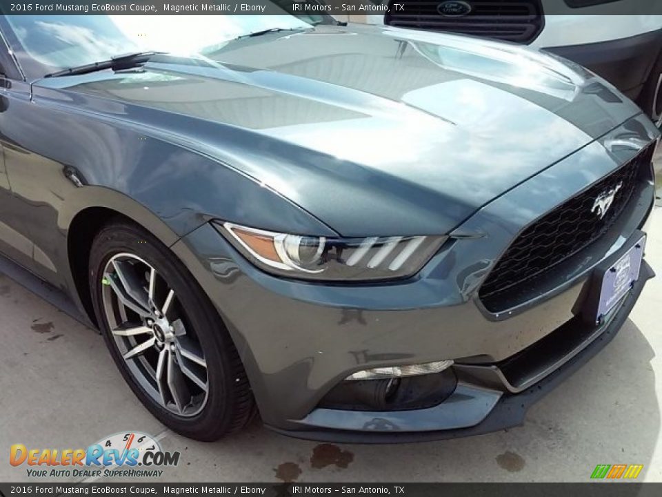 2016 Ford Mustang EcoBoost Coupe Magnetic Metallic / Ebony Photo #3