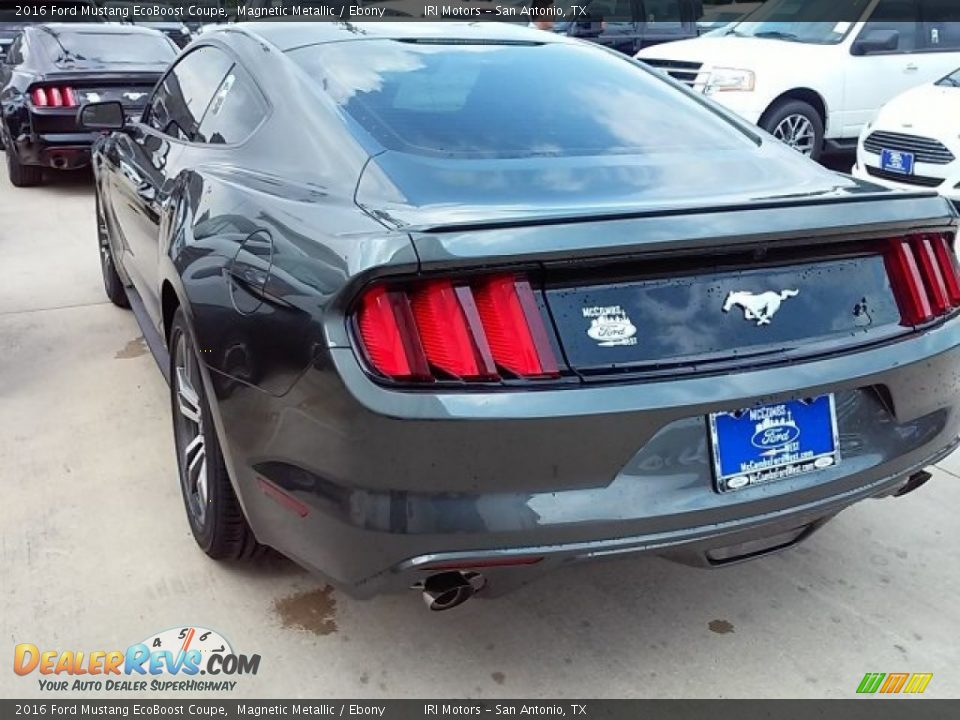 2016 Ford Mustang EcoBoost Coupe Magnetic Metallic / Ebony Photo #7