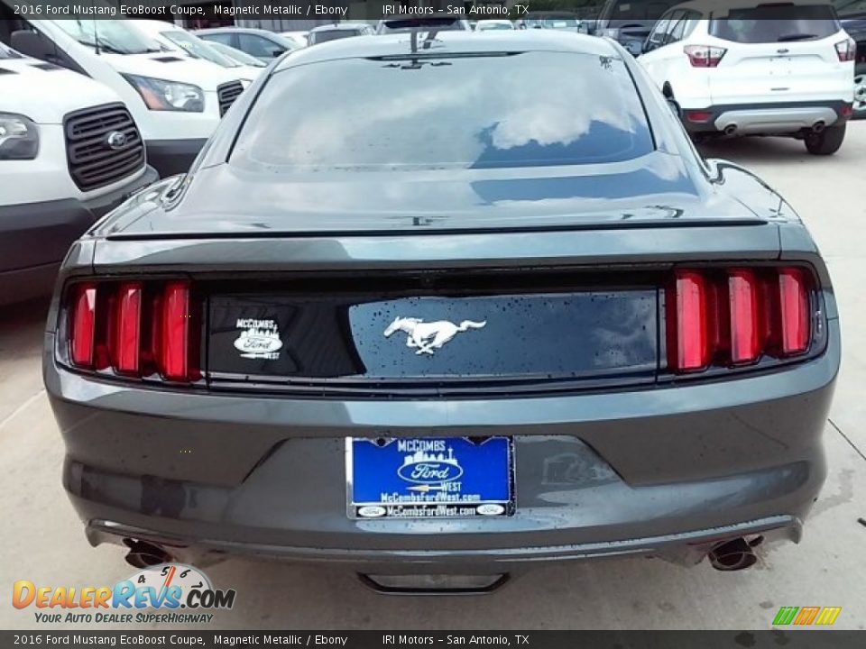 2016 Ford Mustang EcoBoost Coupe Magnetic Metallic / Ebony Photo #8