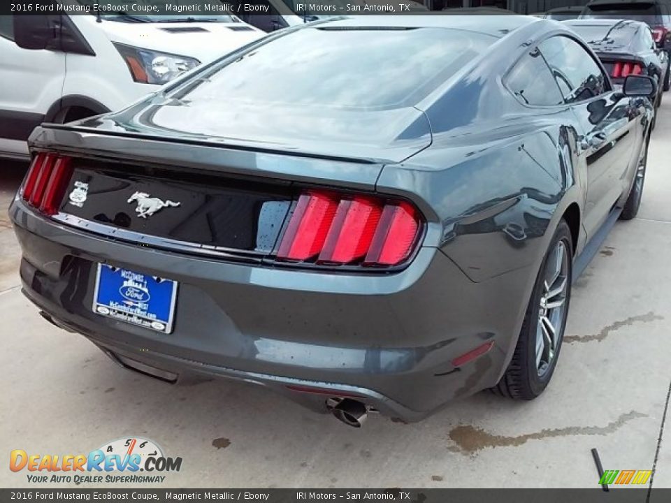 2016 Ford Mustang EcoBoost Coupe Magnetic Metallic / Ebony Photo #9
