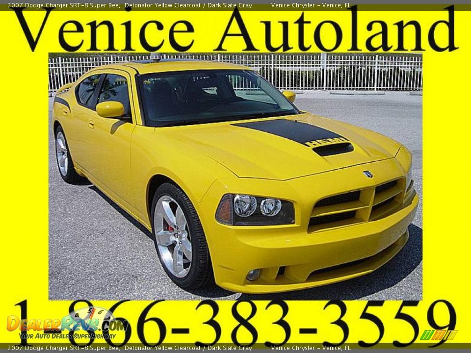 2007 Dodge Charger SRT-8 Super Bee Detonator Yellow Clearcoat / Dark Slate Gray Photo #1