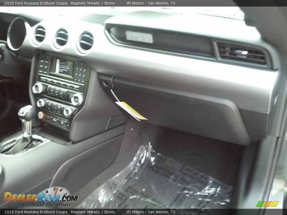 2016 Ford Mustang EcoBoost Coupe Magnetic Metallic / Ebony Photo #11