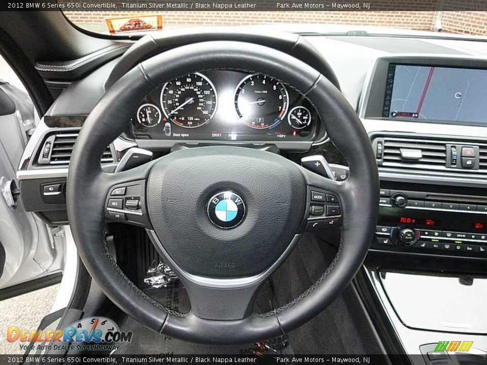 2012 BMW 6 Series 650i Convertible Titanium Silver Metallic / Black Nappa Leather Photo #27