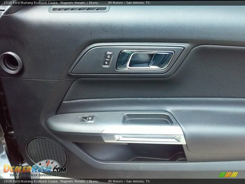 2016 Ford Mustang EcoBoost Coupe Magnetic Metallic / Ebony Photo #16
