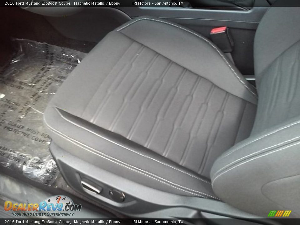 2016 Ford Mustang EcoBoost Coupe Magnetic Metallic / Ebony Photo #19