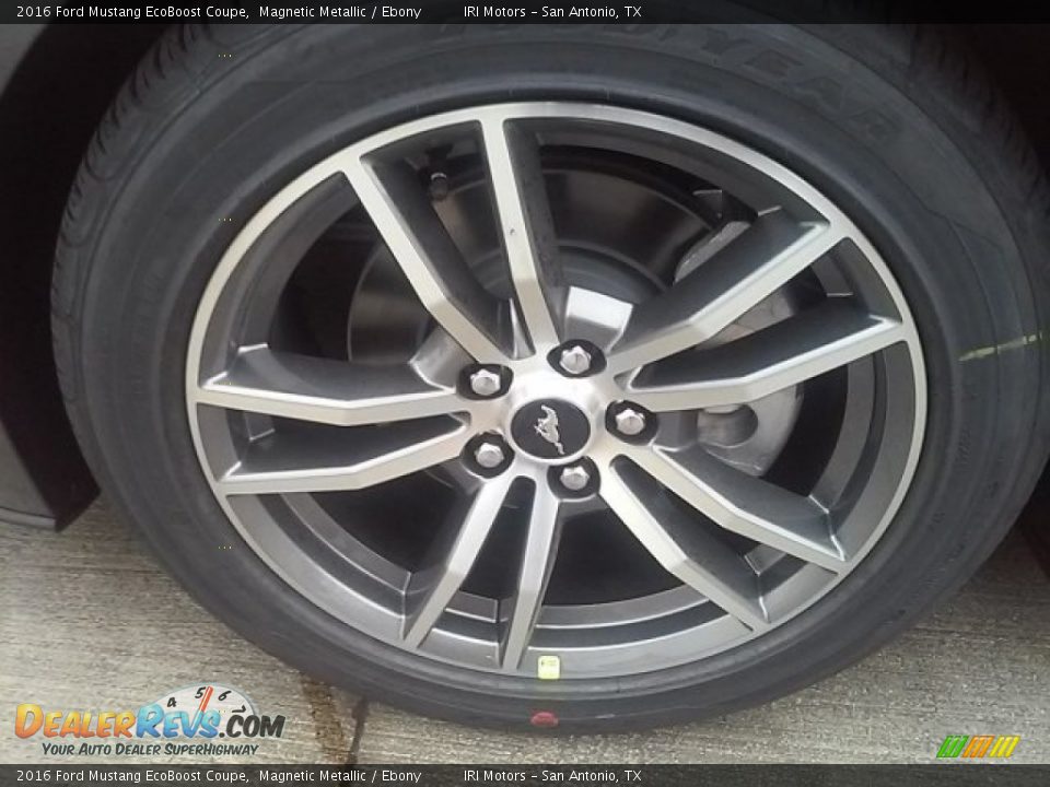 2016 Ford Mustang EcoBoost Coupe Magnetic Metallic / Ebony Photo #22
