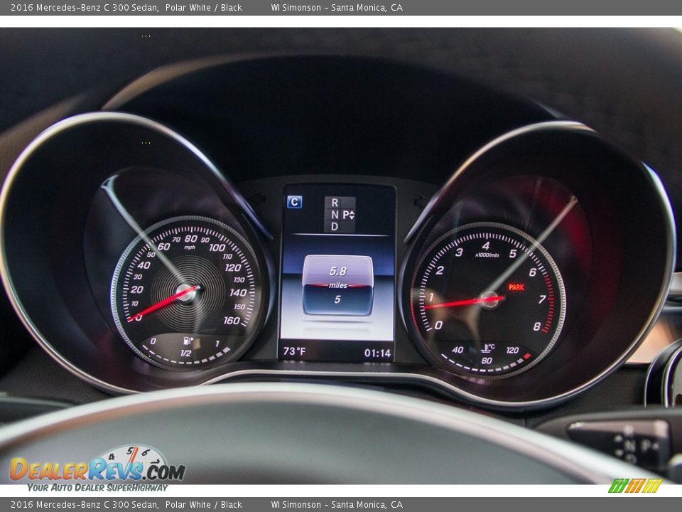 2016 Mercedes-Benz C 300 Sedan Polar White / Black Photo #6