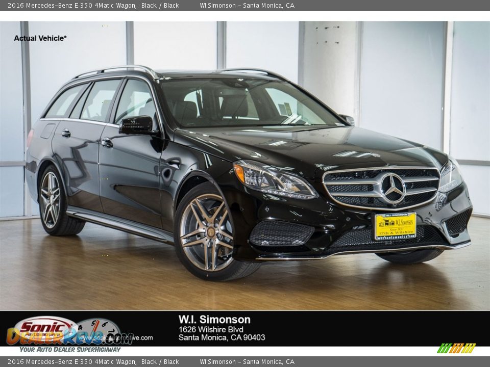 2016 Mercedes-Benz E 350 4Matic Wagon Black / Black Photo #1