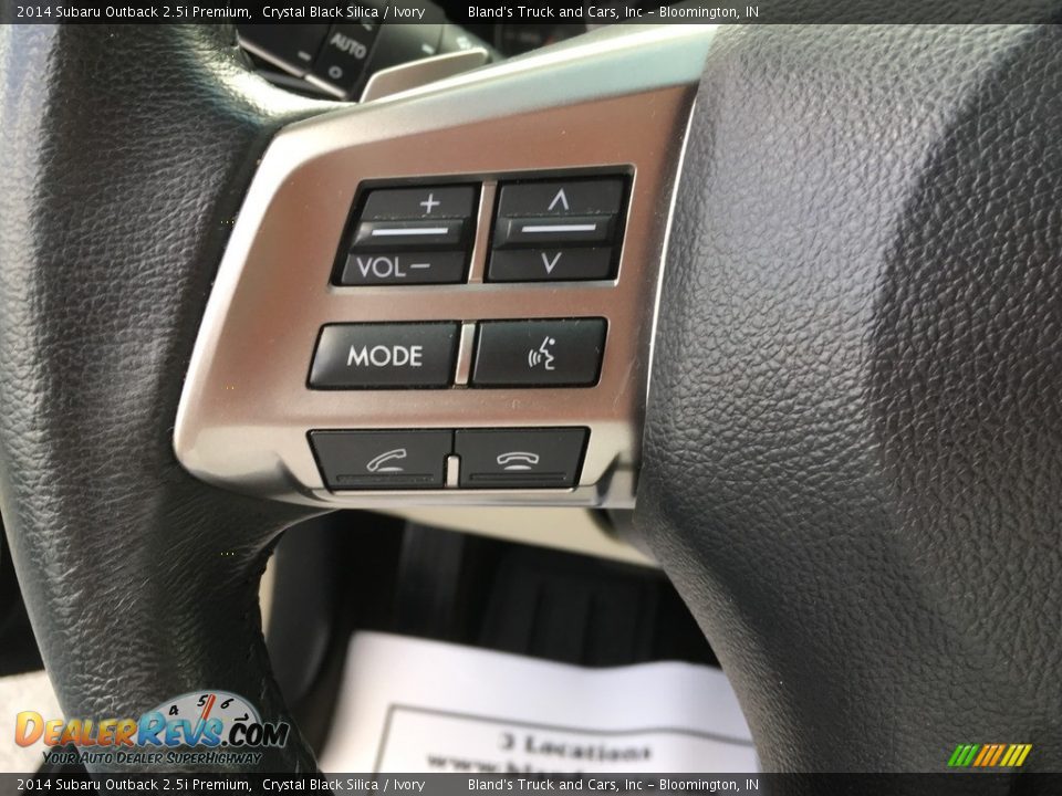 2014 Subaru Outback 2.5i Premium Crystal Black Silica / Ivory Photo #6