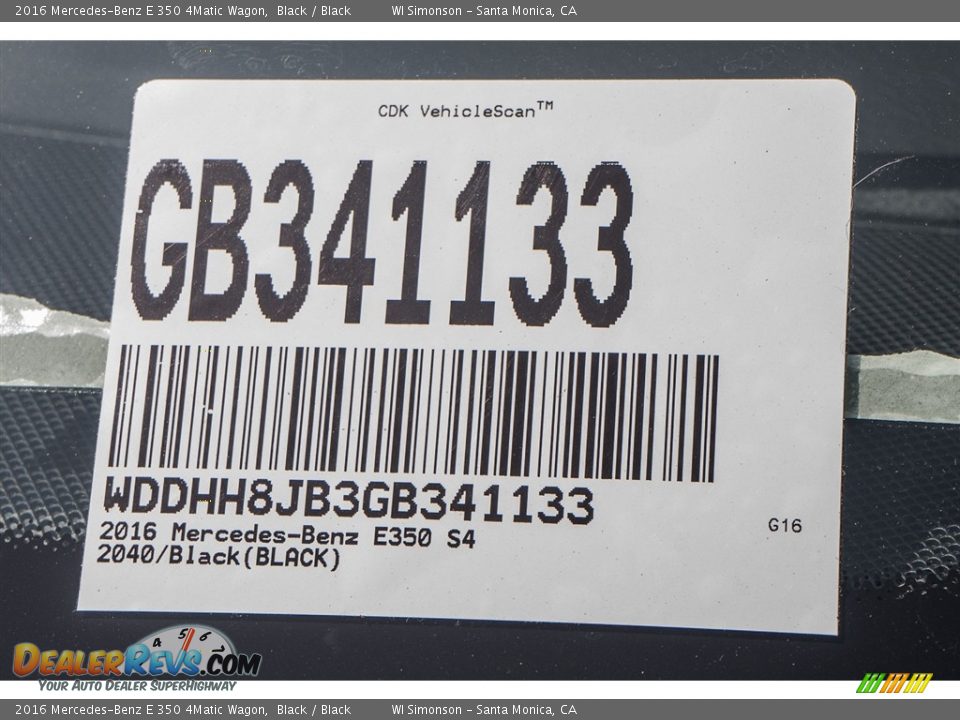 2016 Mercedes-Benz E 350 4Matic Wagon Black / Black Photo #8