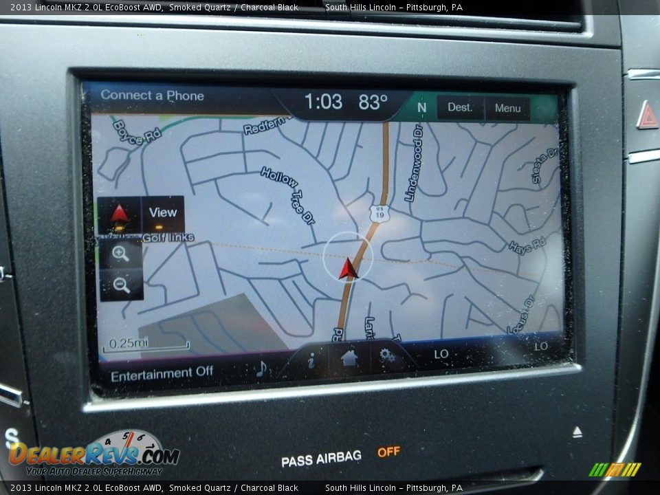 2013 Lincoln MKZ 2.0L EcoBoost AWD Smoked Quartz / Charcoal Black Photo #21