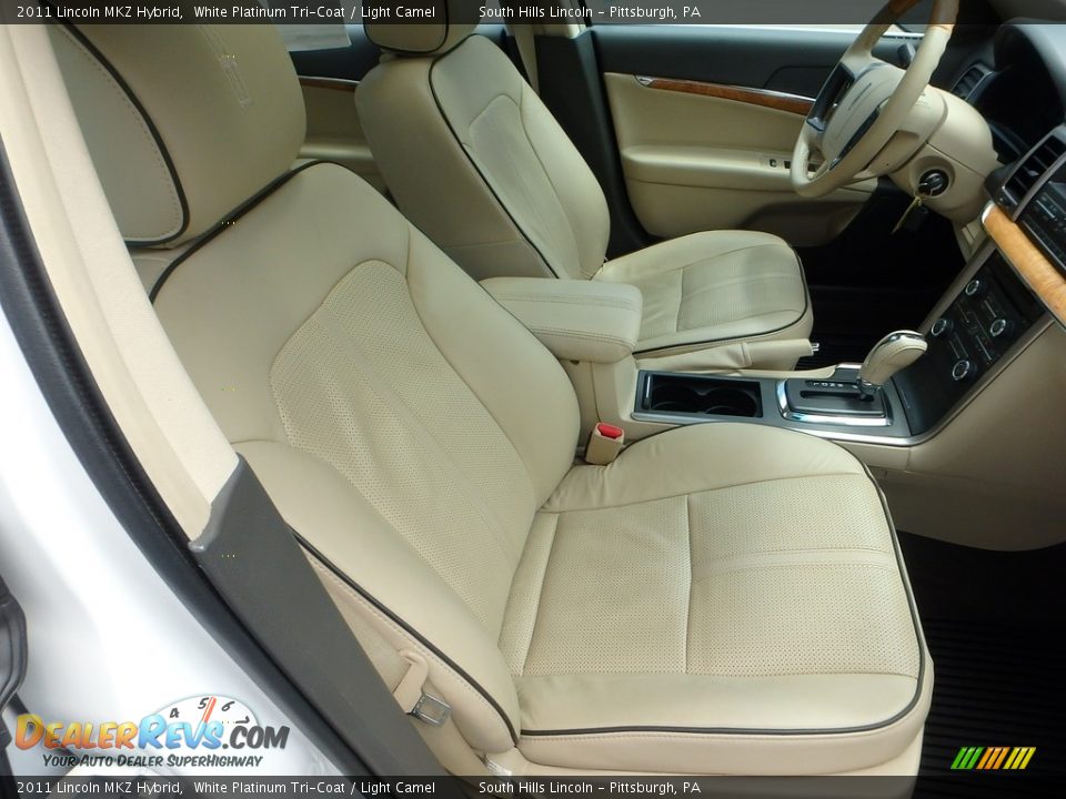 2011 Lincoln MKZ Hybrid White Platinum Tri-Coat / Light Camel Photo #10