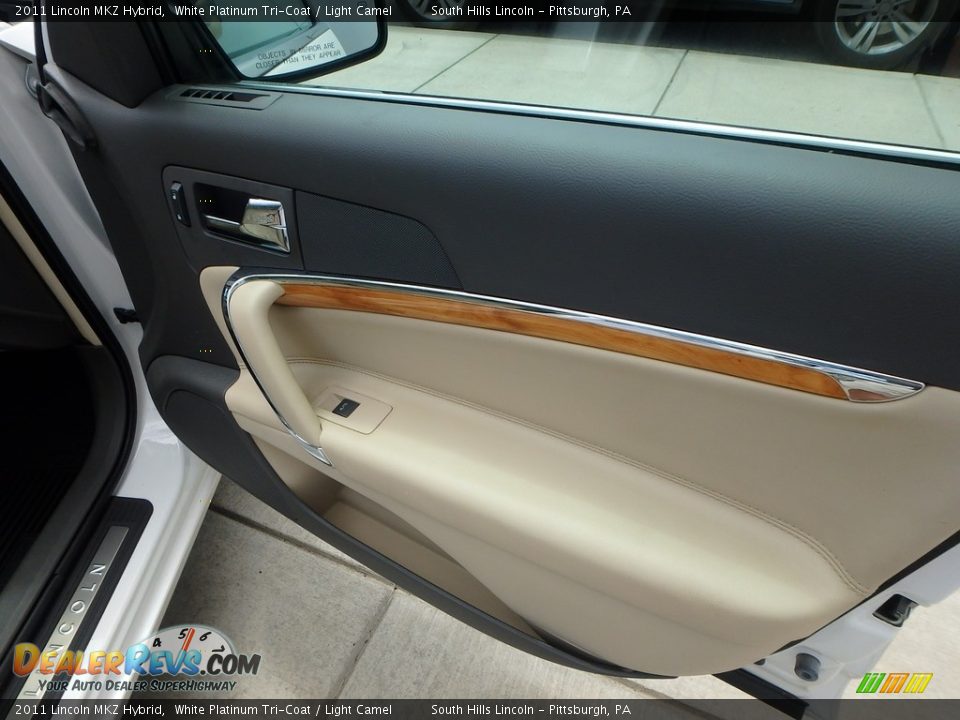 2011 Lincoln MKZ Hybrid White Platinum Tri-Coat / Light Camel Photo #12