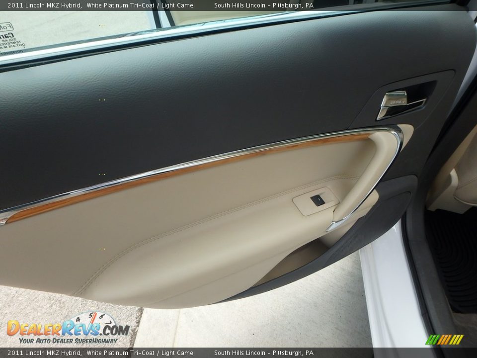 2011 Lincoln MKZ Hybrid White Platinum Tri-Coat / Light Camel Photo #18