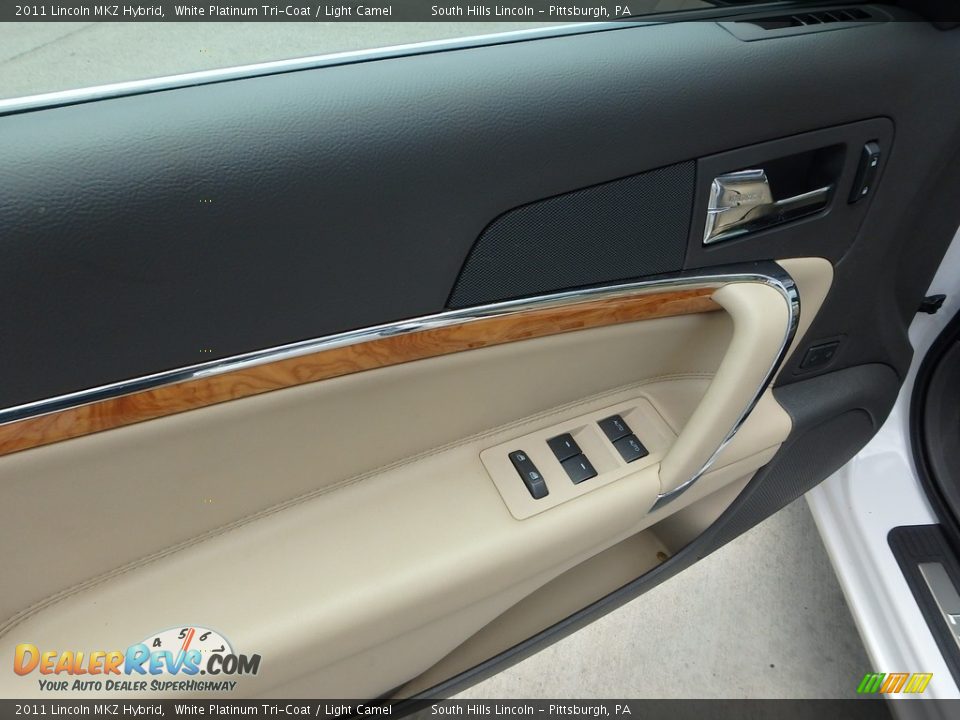 2011 Lincoln MKZ Hybrid White Platinum Tri-Coat / Light Camel Photo #19
