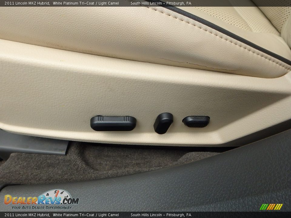 2011 Lincoln MKZ Hybrid White Platinum Tri-Coat / Light Camel Photo #20